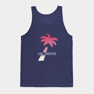 SAN JUNIPERO (Black Mirror) - TCKR Systems Palm Tree with Fading Paradise Pink Stripes Tank Top